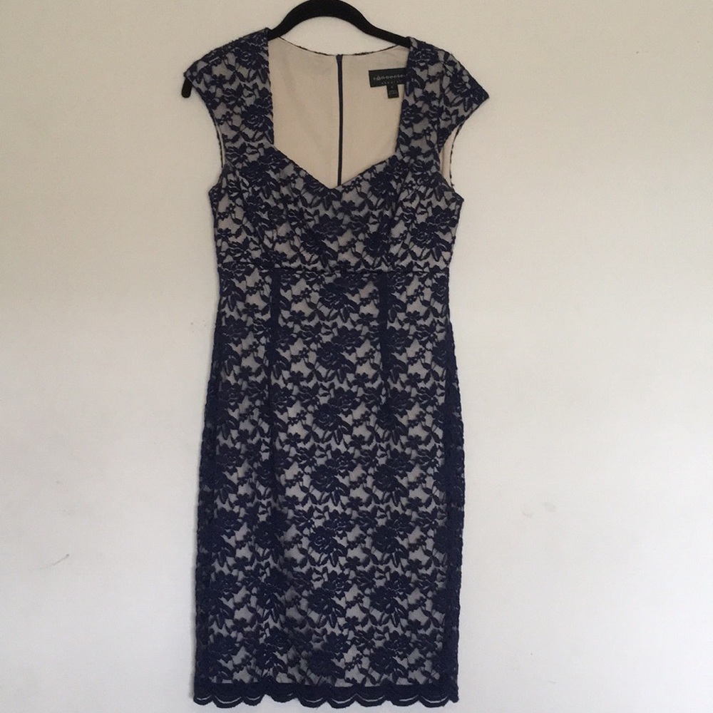 Navy Blue Lace Dress